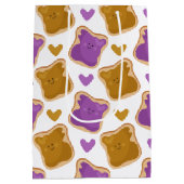 Kawaii PBJ Muster Mittlere Geschenktüte (Rückseite)