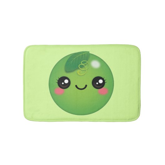 Kawaii Pea Bath Mat Badematte (Vorderseite)