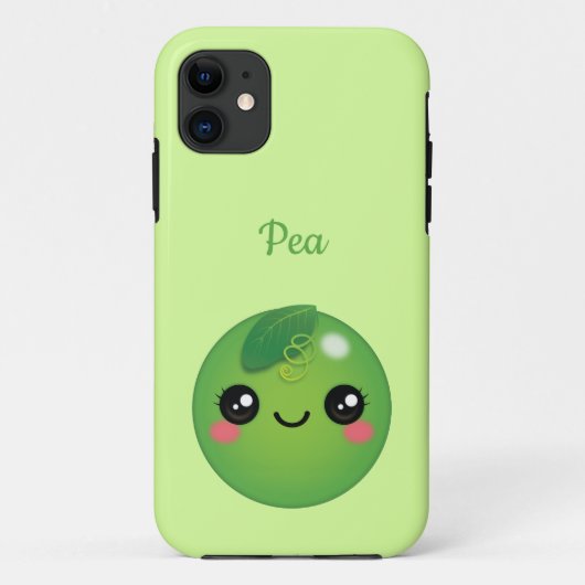 Kawaii Pea Case-Mate iPhone Case (Rückseite)
