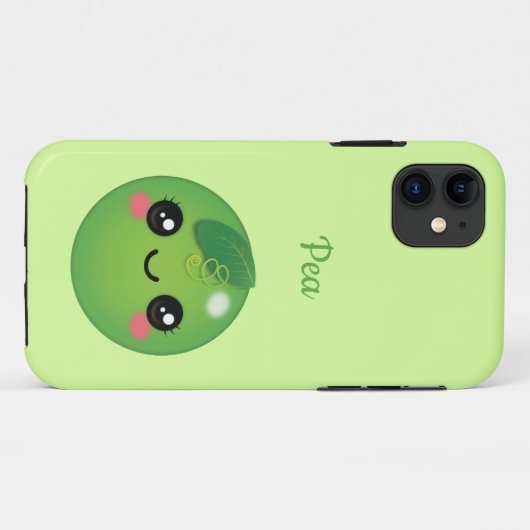 Kawaii Pea Case-Mate iPhone Case (Rückseite (Horizontal))