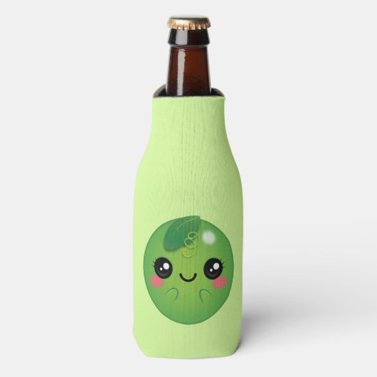Kawaii Pea Flaschenkühler (Flaschenvorderseite)