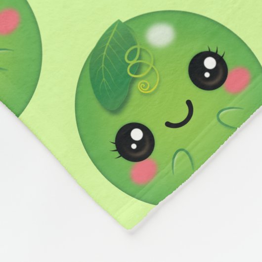 Kawaii Pea Fleecedecke (Ecke)