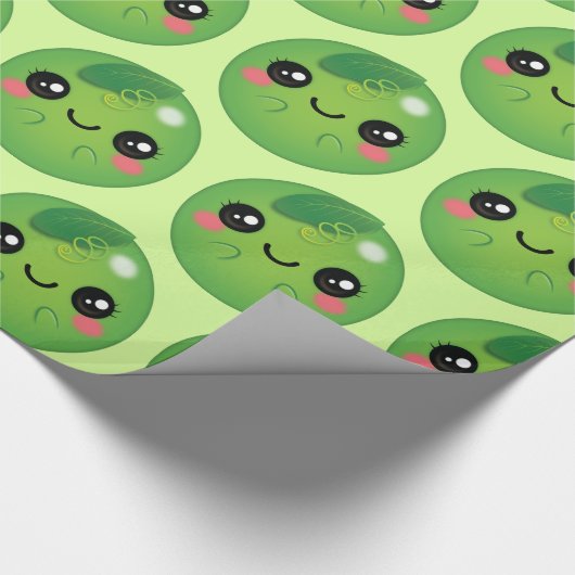 Kawaii Pea Geschenkpapier (Ecke)