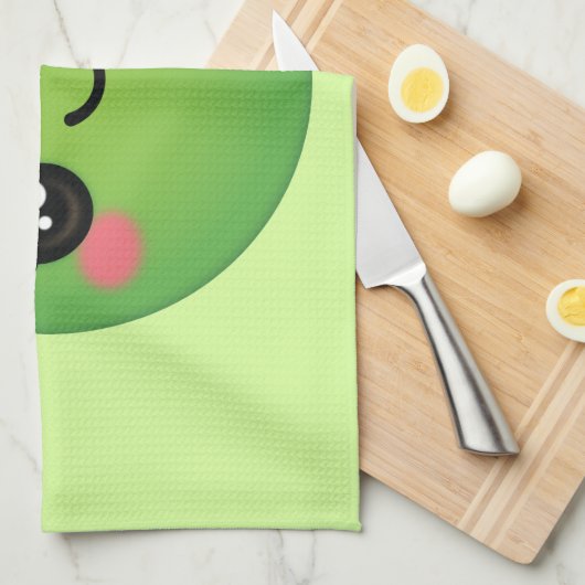 Kawaii Pea Küchentuch (Viertel Falte)