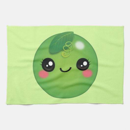 Kawaii Pea Küchentuch (Horizontal)
