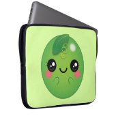 Kawaii Pea Laptopschutzhülle (Vorne Rechts)
