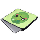Kawaii Pea Laptopschutzhülle (Vorne Knopf)
