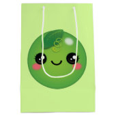 Kawaii Pea Medium Geschenktasche Mittlere Geschenktüte (Rückseite)