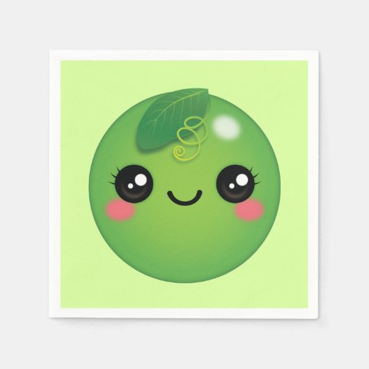 Kawaii Pea Napkins Serviette (Vorderseite)