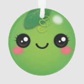 Kawaii Pea Ornament (Rückseite)