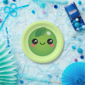 Kawaii Pea Paper Plate Pappteller (Party)