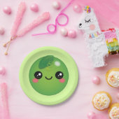 Kawaii Pea Paper Plate Pappteller (Party)