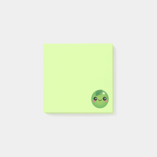 Kawaii Pea Post-it Notes Klebezettel (Vorderseite)