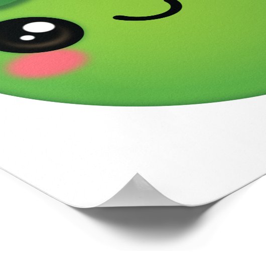 Kawaii Pea Poster (Ecke)