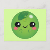 Kawaii Pea Postkarte (Vorderseite)