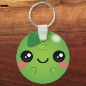 Kawaii Pea Schlüsselanhänger (Vorderseite)