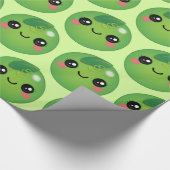 Kawaii Pea Wrapping Paper Geschenkpapier (Ecke)
