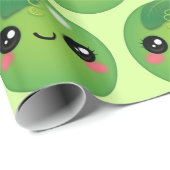 Kawaii Pea Wrapping Paper Geschenkpapier (Rolleneckpunkt)