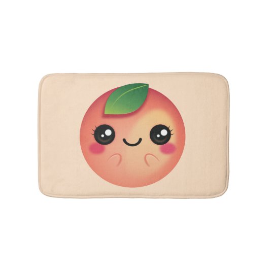 Kawaii Peach Badematte (Vorderseite)