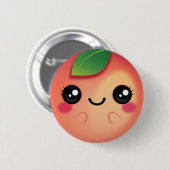 Kawaii Peach Button (Vorne & Hinten)