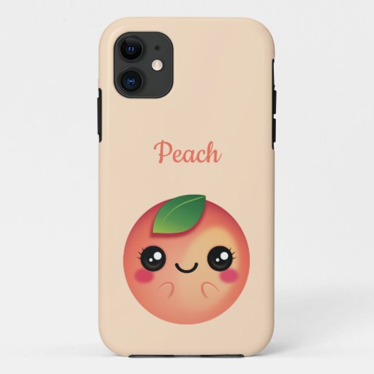 Kawaii Peach Case-Mate iPhone Hülle (Rückseite)