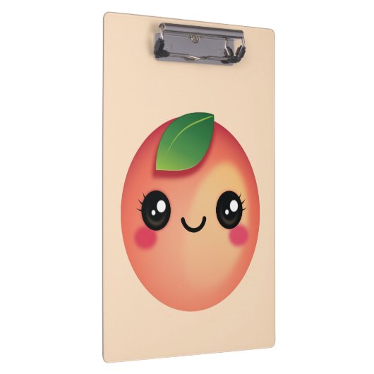 Kawaii Peach Clipboard Klemmbrett (Rechts)