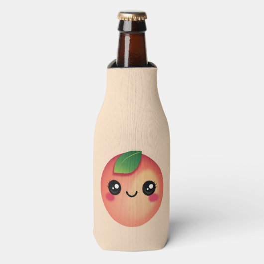 Kawaii Peach Flasche Cooler Flaschenkühler (Flaschenvorderseite)