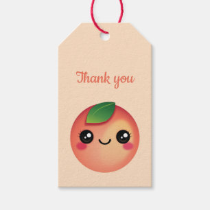Kawaii Peach Gift Tags Geschenkanhänger