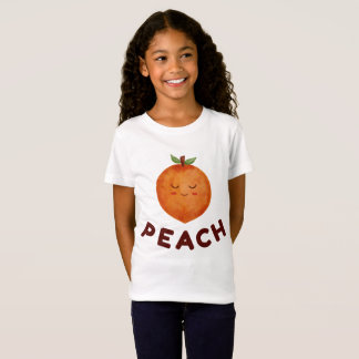 Kawaii Peach Kinder T-Shirt | Süße Frucht Charakte