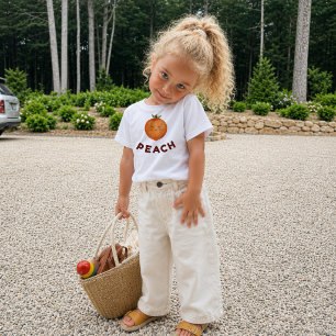 Kawaii Peach Kleinkind T-Shirt Süße Frucht