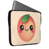 Kawaii Peach Laptop Sleeve (Vorne Rechts)