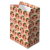 Kawaii Peach Mittlere Geschenktüte (Rückseite Schrägansicht)