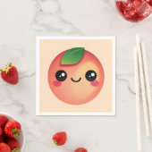 Kawaii Peach Napkins Serviette (Beispiel)