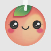 Kawaii Peach Ornament (Rückseite)