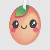 Kawaii Peach Ornament (Vorderseite)