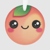 Kawaii Peach Ornament (Vorderseite)