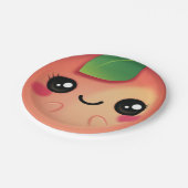 Kawaii Peach Pappteller (Schrägansicht)