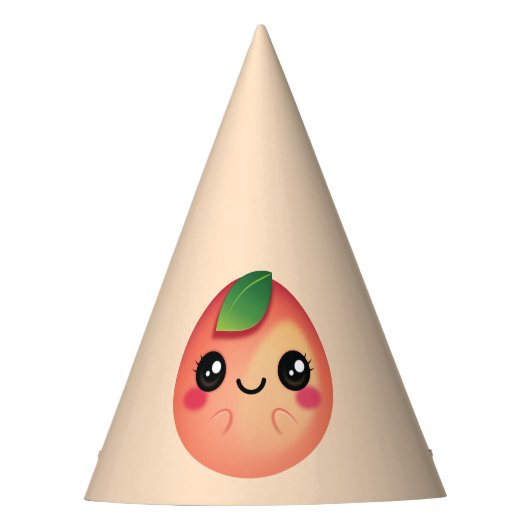 Kawaii Peach Partyhütchen (Vorderseite)