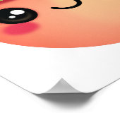 Kawaii Peach Poster (Ecke)