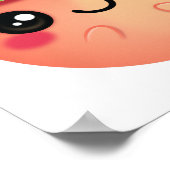 Kawaii Peach Poster (Ecke)