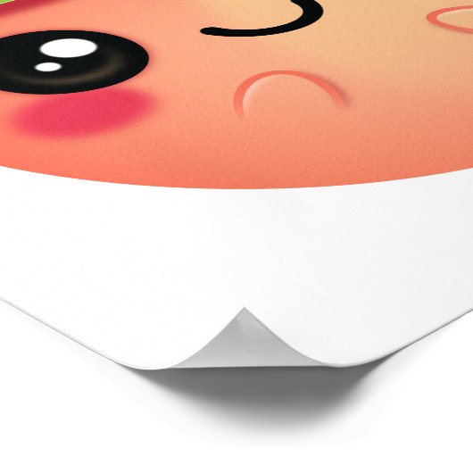 Kawaii Peach Poster (Ecke)
