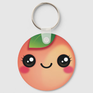 Kawaii Peach Schlüsselanhänger