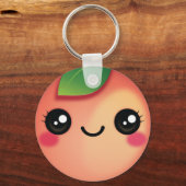 Kawaii Peach Schlüsselanhänger (Vorderseite)