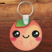 Kawaii Peach Schlüsselanhänger (Vorderseite)