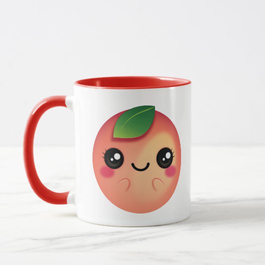 Kawaii Peach Tasse (Links)