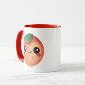 Kawaii Peach Tasse (Vorderseite Links)