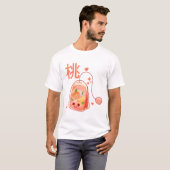 Kawaii Peach Tea Bag T-Shirt (Vorne ganz)