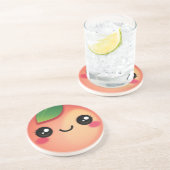 Kawaii Peach Untersetzer (Seite)
