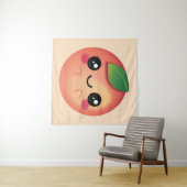 Kawaii Peach Wandteppich (Beispiel (Horizontal))