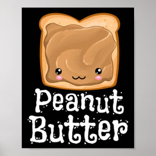 Kawaii Peanut Butter Jelly PBand J Halloween Match Poster